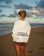 "Words of Affirmation" Oversized Lux Hoodie in Cream