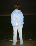 "Let's Watch the Sunset" Oversized Lux Hoodie in Blue