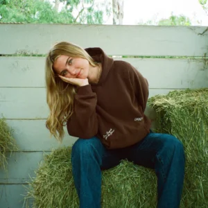 "Cowgirl" Oversized Lux Hoodie in Brown