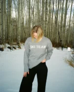 "Ski Team" Knit Sweater in Gray