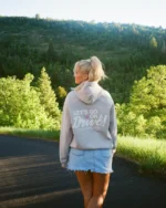 "Let's Go on a Drive" Oversized Lux Hoodie in Light Gray