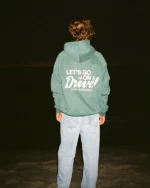 "Let's Go on a Drive" Oversized Lux Hoodie in Green