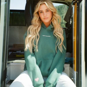 "Let's Go on a Drive" Oversized Lux Hoodie in Green