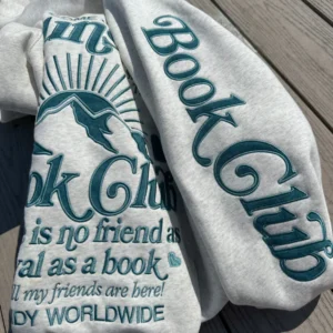 "Book Club" Oversized Lux Hoodie in Heather Gray