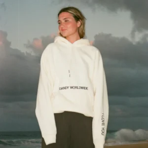 "Words of Affirmation" Oversized Lux Hoodie in Cream