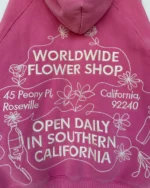 "Flower Shop" Oversized Lux Hoodie in Vintage Washed Pink