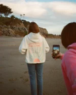 "Let's Watch the Sunset" Oversized Lux Hoodie in Heather Gray