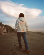 "Let's Watch the Sunset" Oversized Lux Hoodie in Heather Gray