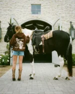 "Cowgirl" Oversized Lux Hoodie in Brown