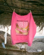 "Physical Touch" Oversized Lux Hoodie in Hot Pink