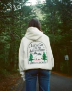 "Let's Go On An Adventure" Oversized Lux Hoodie in Heather Gray