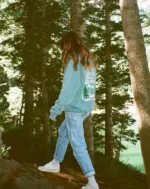 "Let's Go On An Adventure" Oversized Lux Hoodie in Pine Green