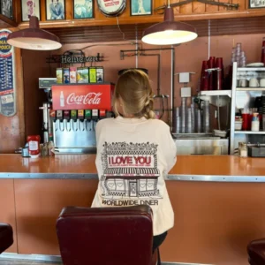 "Diner" Crew Neck in Cream