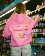 "Quality Time" Oversized Lux Hoodie in Pink