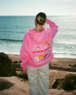 "Quality Time" Oversized Lux Hoodie in Pink