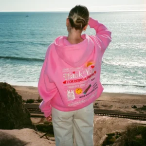 "Quality Time" Oversized Lux Hoodie in Pink