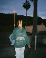 "Words of Affirmation" Oversized Lux Hoodie in Green