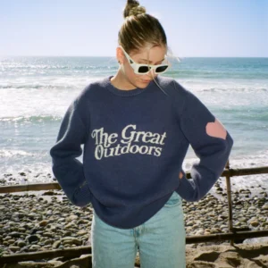 "The Great Outdoors" Knit Sweater in Blue