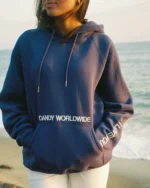 "Words of Affirmation" Oversized Lux Hoodie in Blue