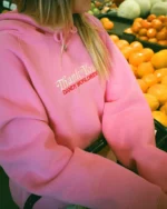 "Quality Time" Oversized Lux Hoodie in Pink