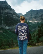 "The Great Outdoors" Knit Sweater in Blue