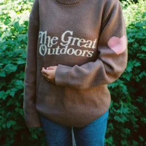 "The Great Outdoors" Knit Sweater in Brown